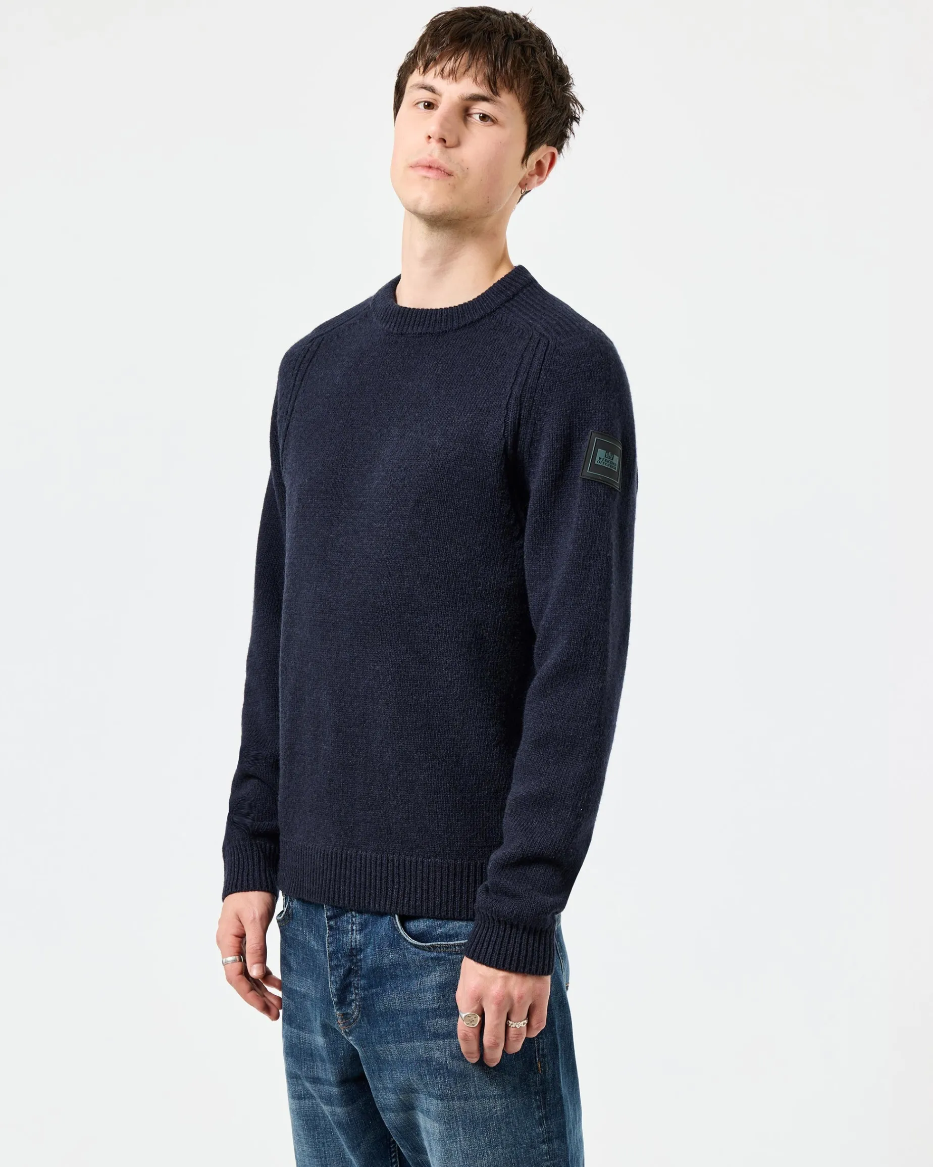 Zagreb Knitted Wool Sweater Navy